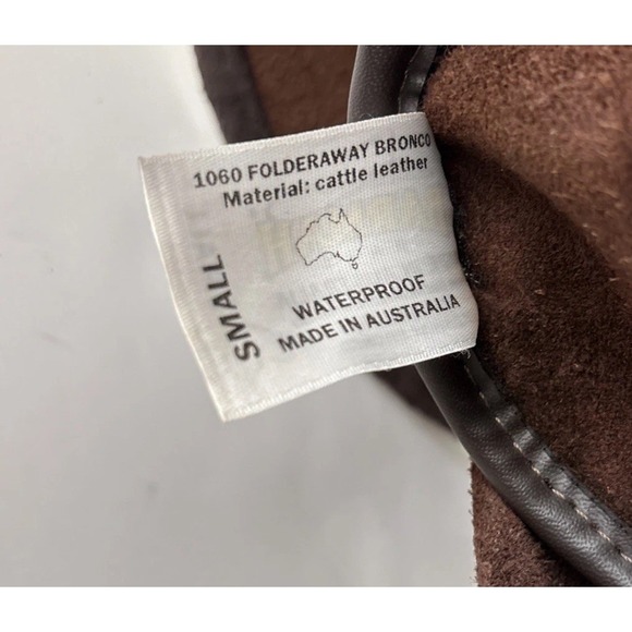 Barmah Australia Foldaway Bronco Leather Hat Brown Men S 1060 Waterproof 50+ UPF - Picture 12 of 16